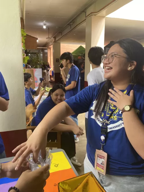 Students participate in JPAMA's game booth