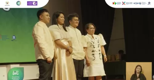 Photo screenshot from the live broadcast on the Philippine Resilience Awards 2025 Facebook page.